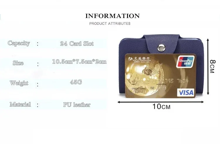 Détail du porte-cartes en cuir PU