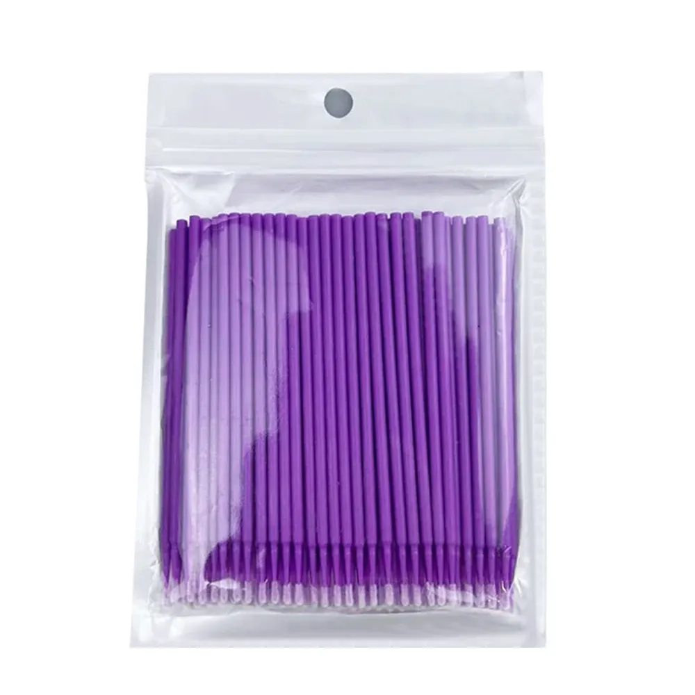 Brosses de nettoyage de cils, lot de 100, micro-cotons-tiges, brosses de maquillage à usage unique, microbrosses, outils de nettoyage beauté 18