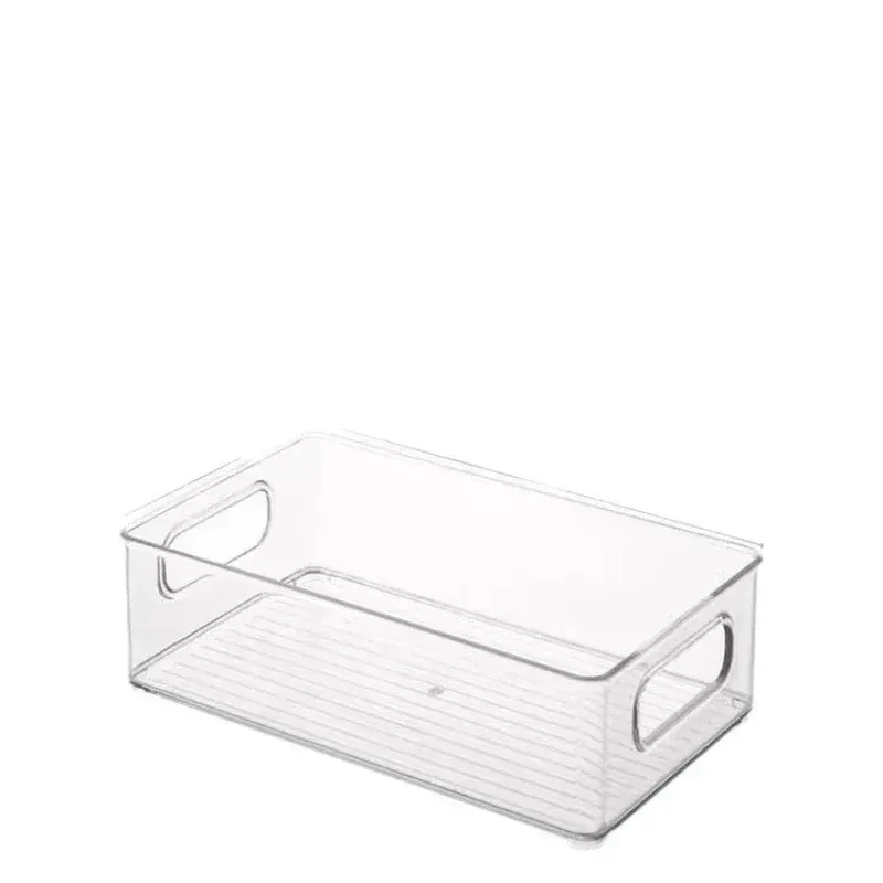 Boîte de rangement de bureau en plastique acrylique transparent, étanche, empilable 6