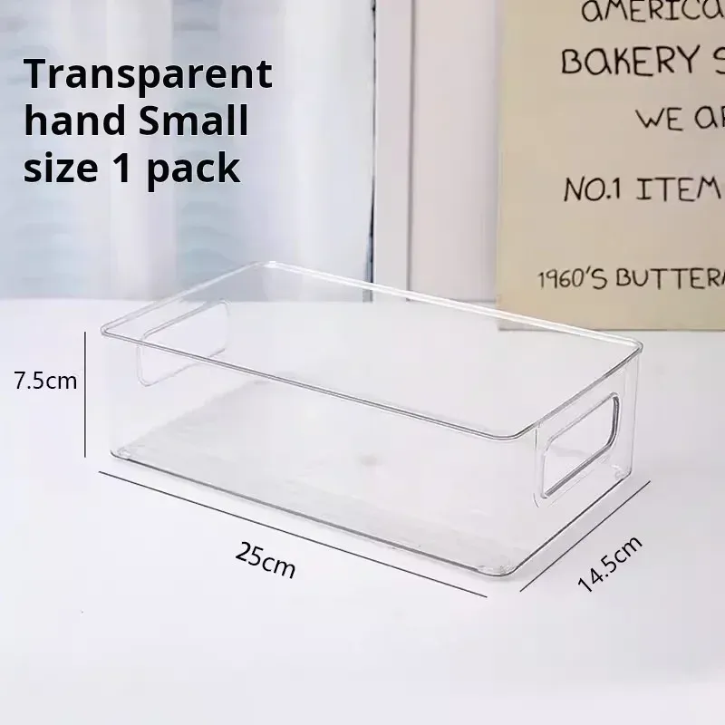 Boîte de rangement de bureau en plastique acrylique transparent, étanche, empilable 7