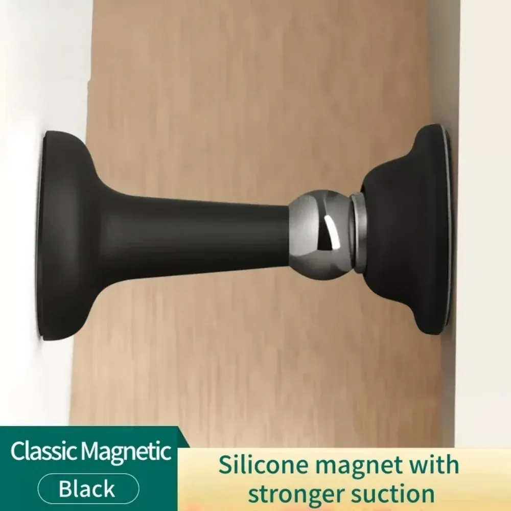 Butée de porte sans perçage, protection murale fixe pour porte de chambre, anti-collision, butée de sol en silicone à forte aspiration, lot de 4 2
