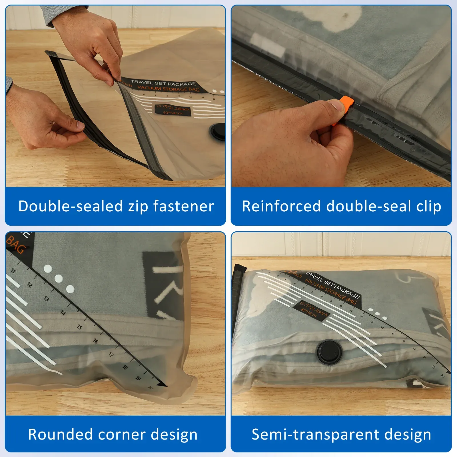 Ensemble de sacs de rangement sous vide