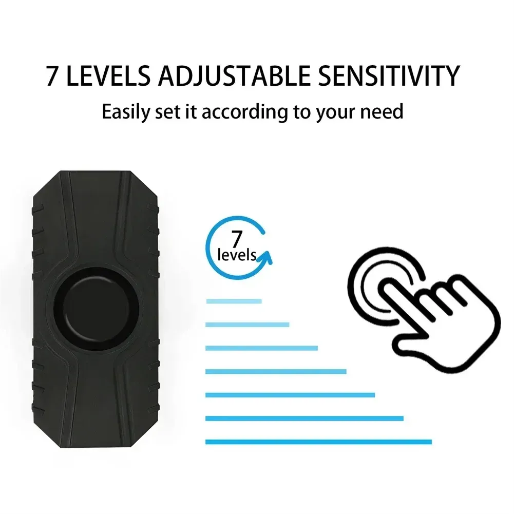 Alarme de vibration sans fil pour vélo, vélo électrique et moto, avec télécommande, rechargeable par USB, étanche et capteur de sécurité anti-perte 4