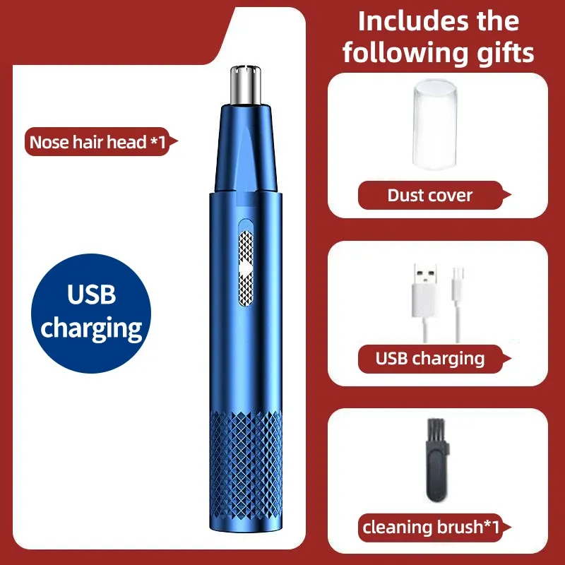 Tondeuse électrique pour le nez 2 en 1, rechargeable, lavable, unisexe, entièrement automatique 9