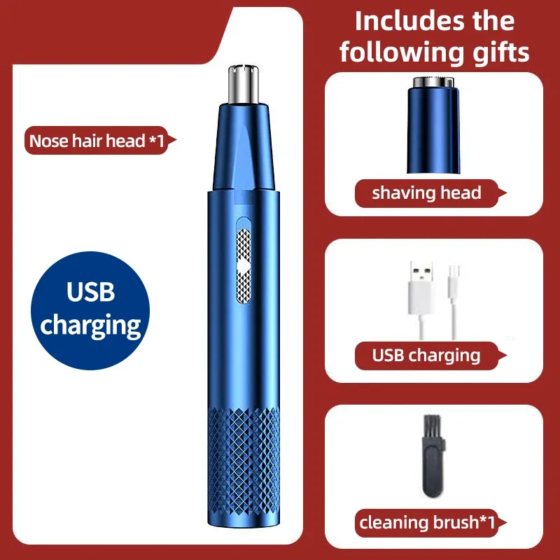 Tondeuse électrique pour le nez 2 en 1, rechargeable, lavable, unisexe, entièrement automatique 10