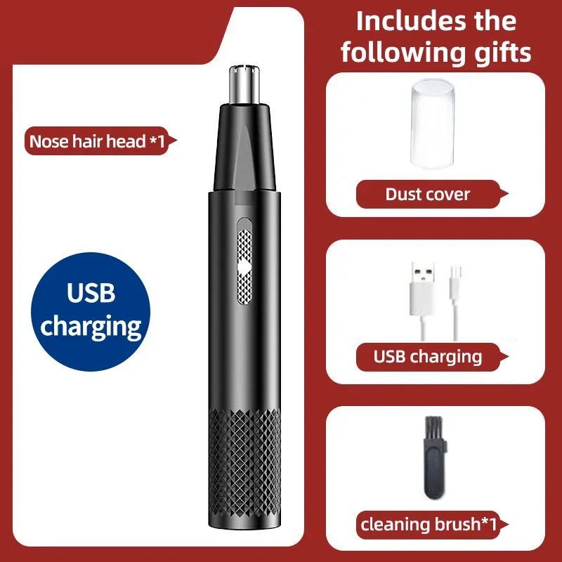 Tondeuse électrique pour le nez 2 en 1, rechargeable, lavable, unisexe, entièrement automatique 13