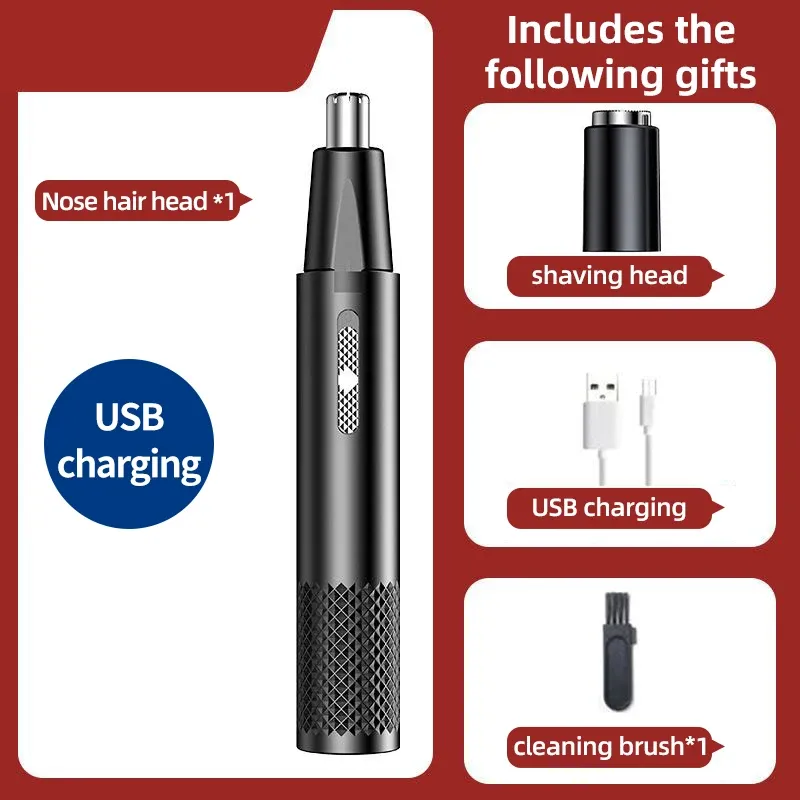 Tondeuse électrique pour le nez 2 en 1, rechargeable, lavable, unisexe, entièrement automatique 14
