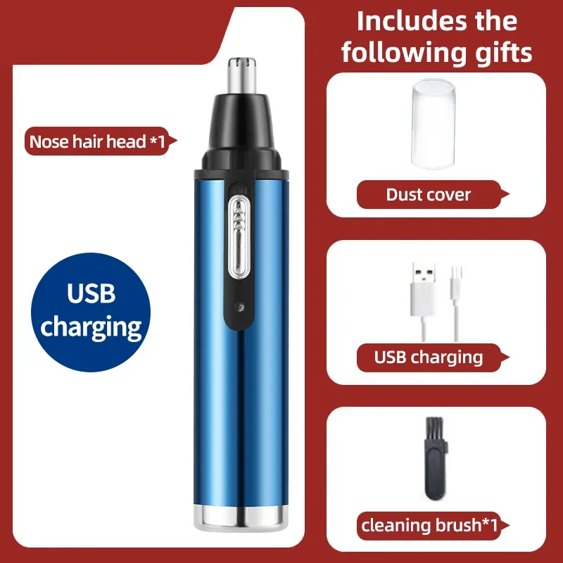 Tondeuse électrique pour le nez 2 en 1, rechargeable, lavable, unisexe, entièrement automatique 7