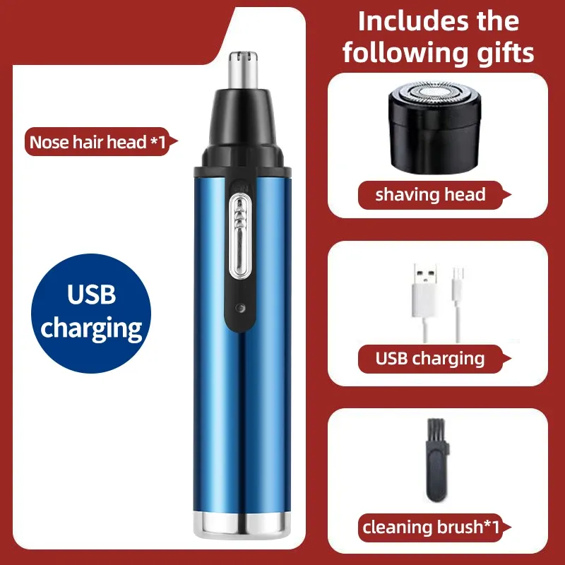 Tondeuse électrique pour le nez 2 en 1, rechargeable, lavable, unisexe, entièrement automatique 8