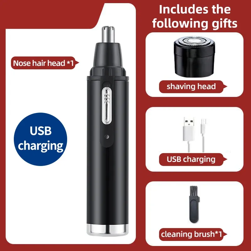 Tondeuse électrique pour le nez 2 en 1, rechargeable, lavable, unisexe, entièrement automatique 18
