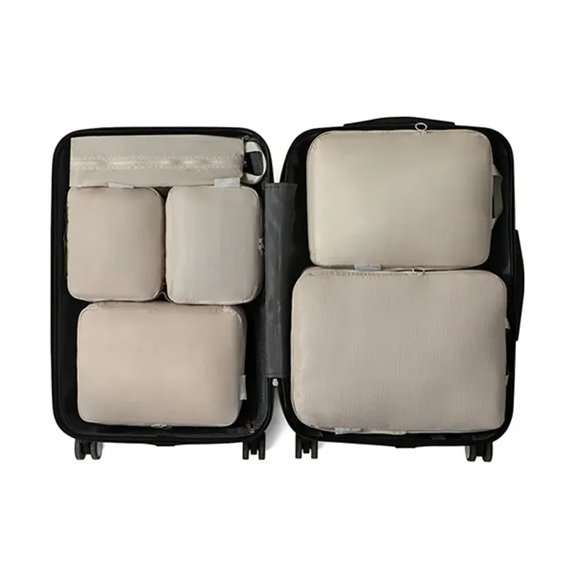 Cubes d'emballage compressibles de voyage, lot de 6, sacs de rangement étanches pour valise 10