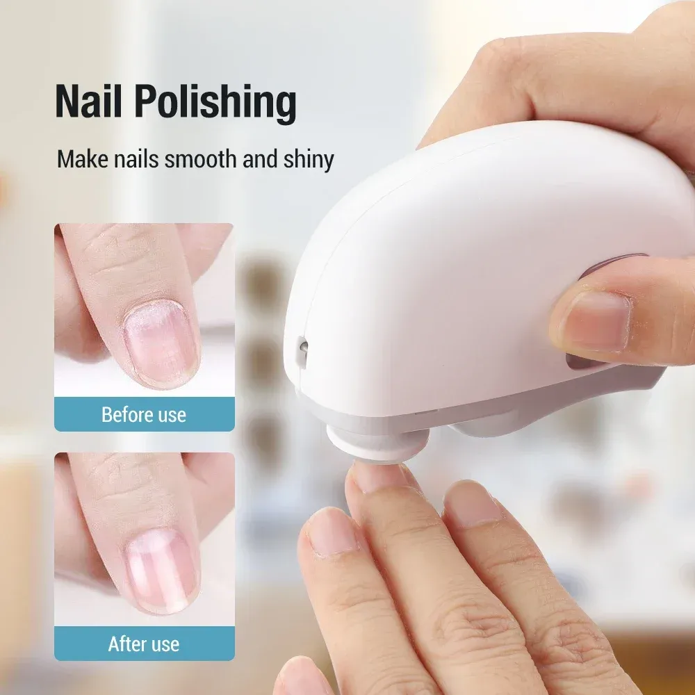 Coupe-ongles électrique automatique de sécurité avec lumière LED, portable et polissage, pour enfants, adultes et personnes âgées 3