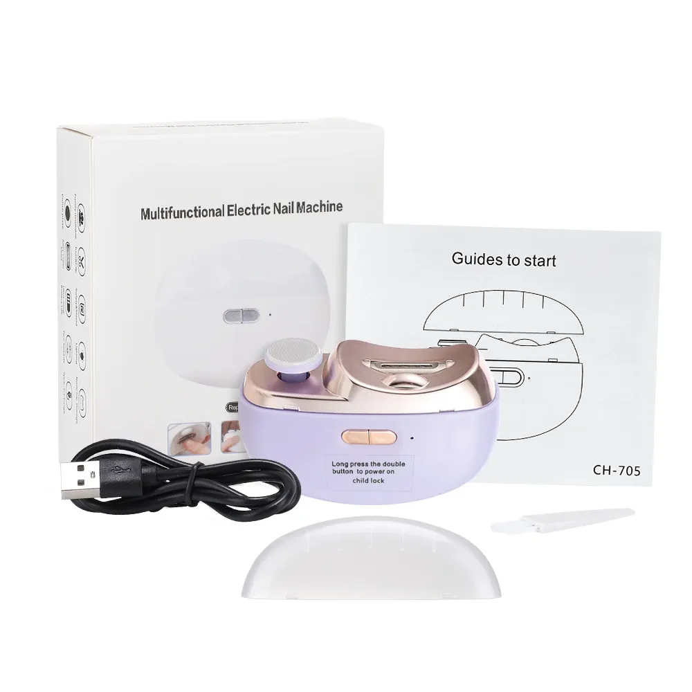Coupe-ongles électrique automatique de sécurité avec lumière LED, portable et polissage, pour enfants, adultes et personnes âgées 8