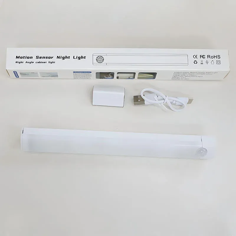 Bande lumineuse LED rechargeable USB avec capteur de mouvement magnétique, veilleuse sans fil pour cuisine et armoire 8