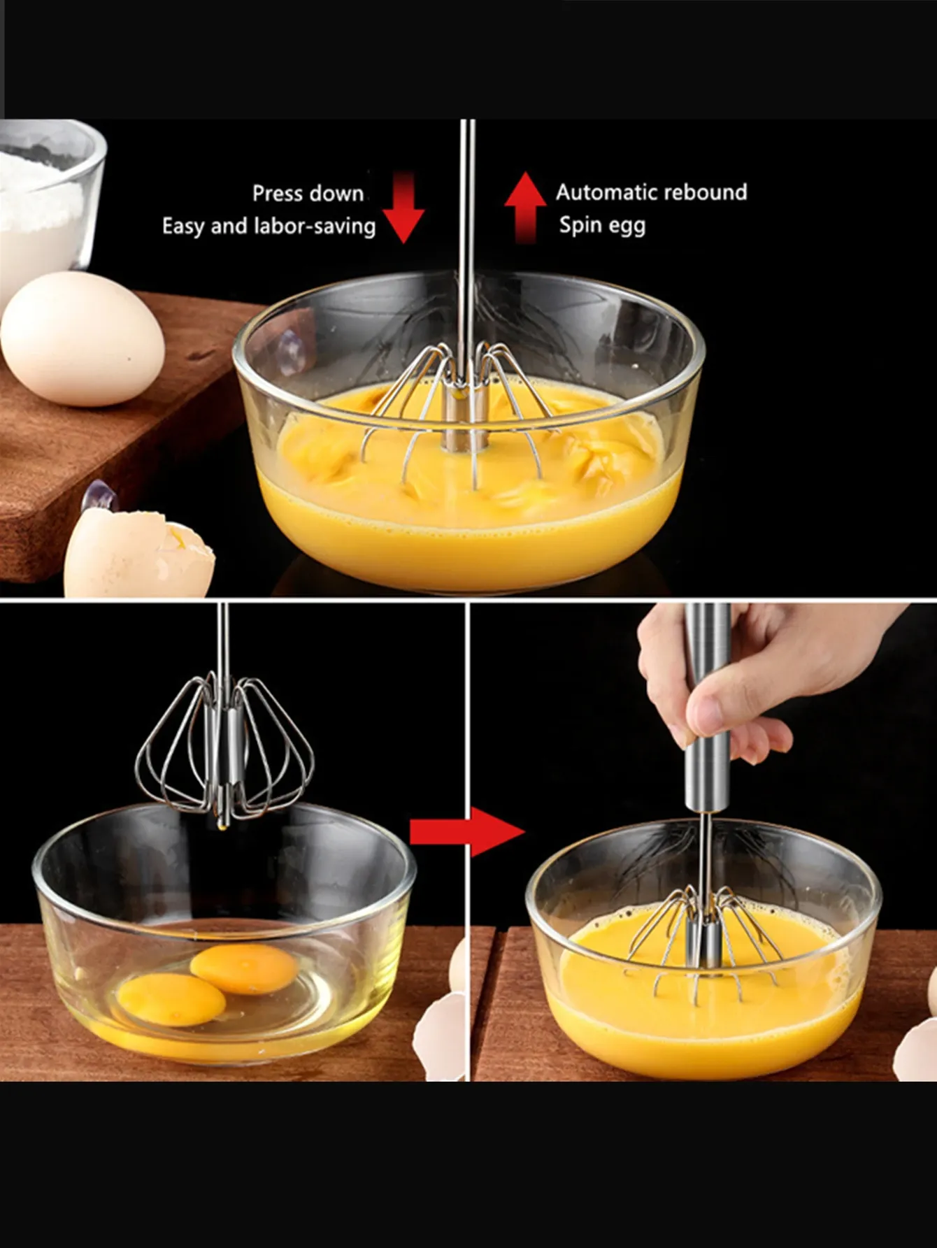 Utilisation du batteur à œufs pour battre des œufs