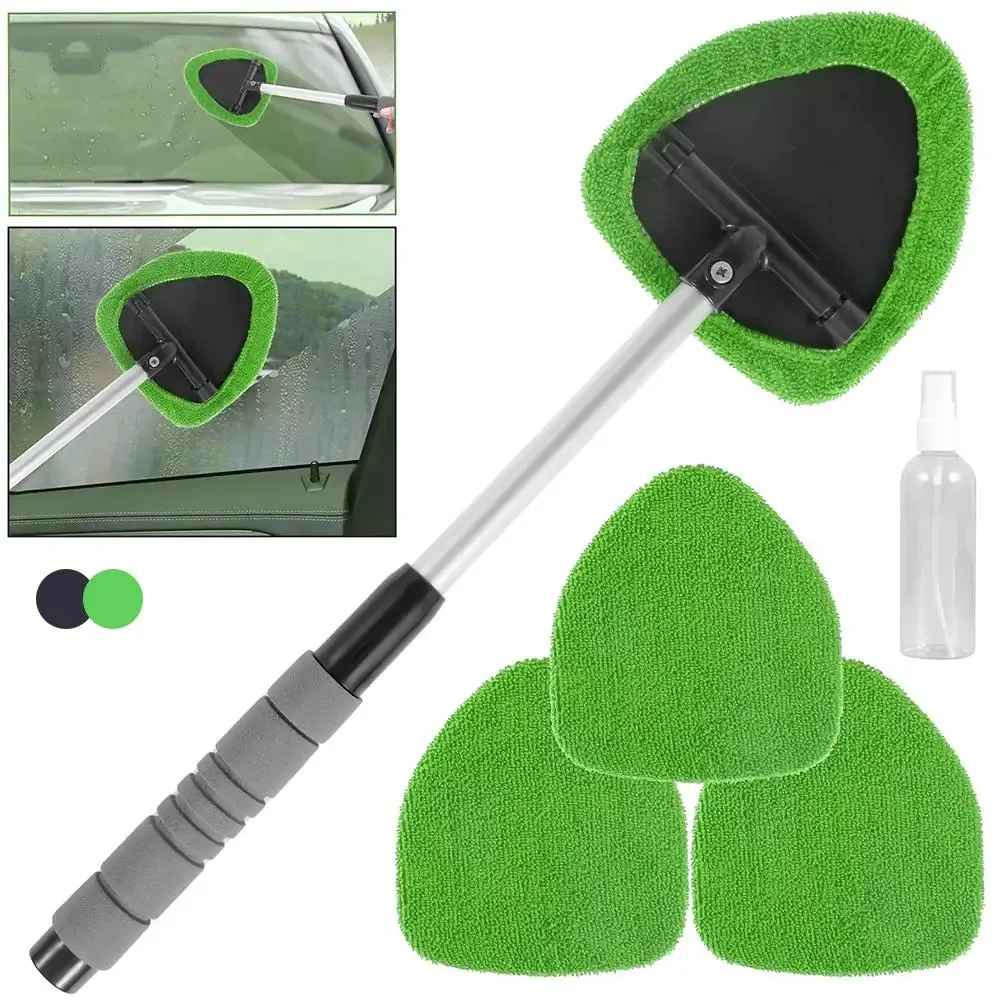 Ensemble de brosses télescopiques pour nettoyage de pare-brise de voiture en microfibre