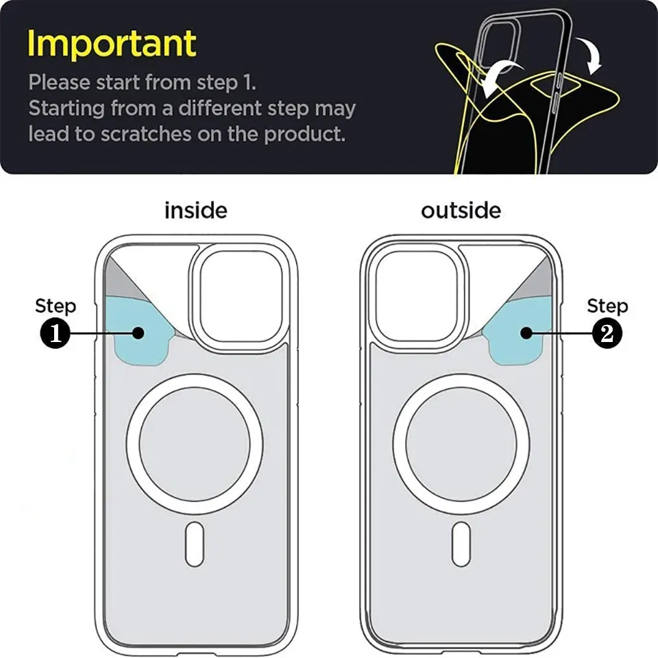 Coque magnétique transparente pour iPhone compatible MagSafe