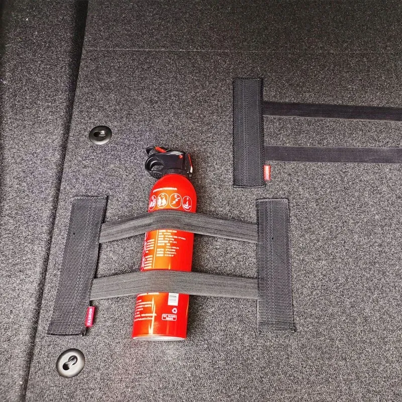 Filet de rangement pour coffre arrière de voiture en maille élastique à sangles fixes 3
