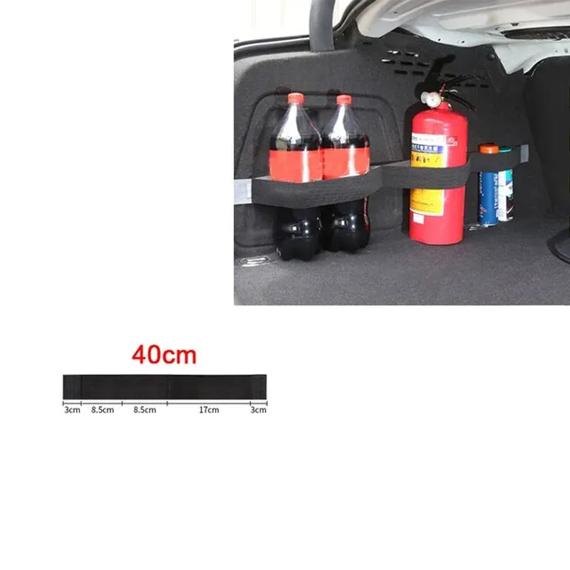 Filet de rangement pour coffre arrière de voiture en maille élastique à sangles fixes 10