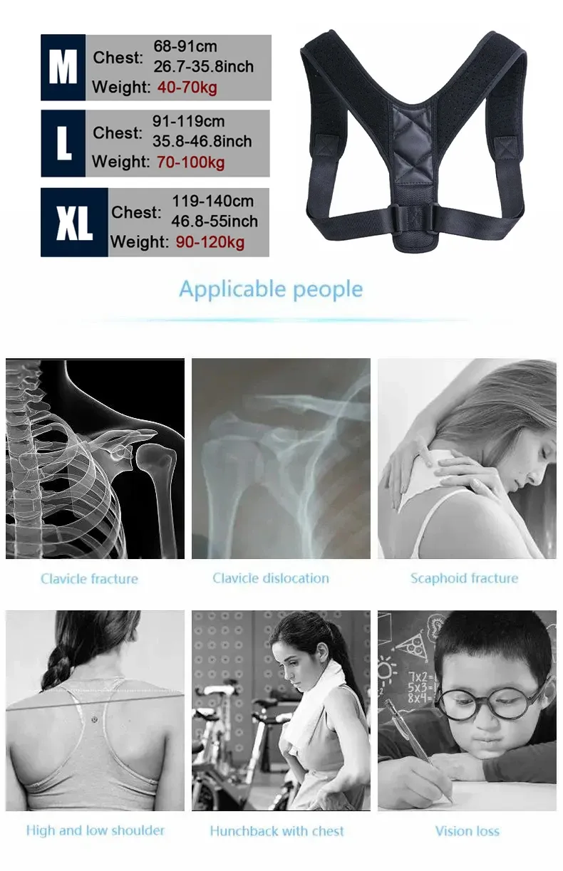 Ceinture de correction de posture portée au quotidien