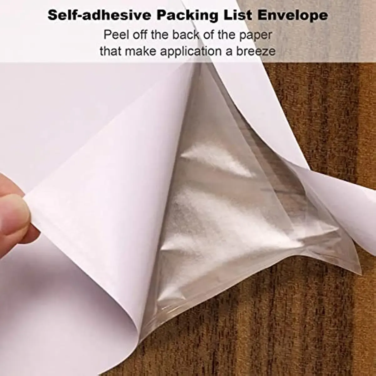 Lot de 30 pochettes adhésives transparentes antidérapantes pour bordereau d'emballage, à chargement par le haut, sachets OPP 3