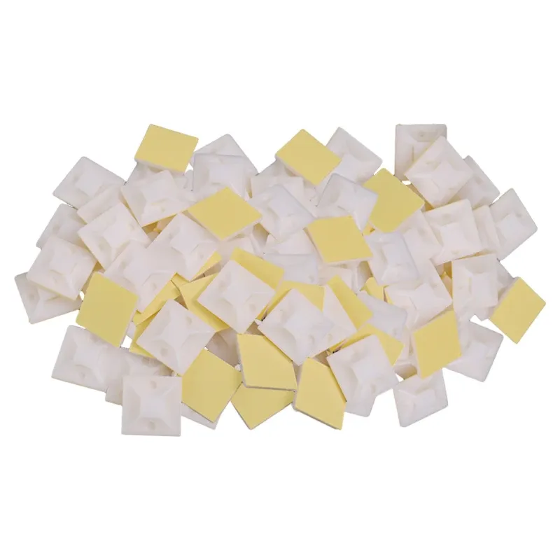 Clips de câbles auto-adhésifs, organiseur de fils, noir et blanc, lot de 50 ou 100 pièces 2