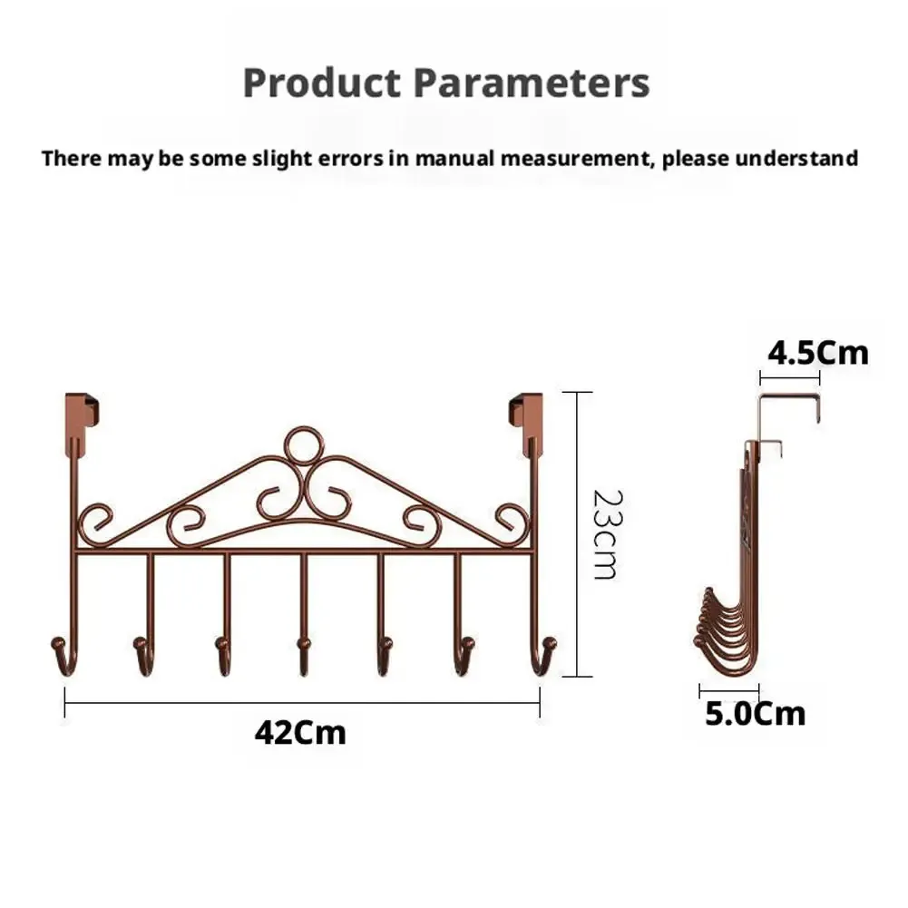 Organisateur de rangement pour porte avec crochets, sans perçage 6