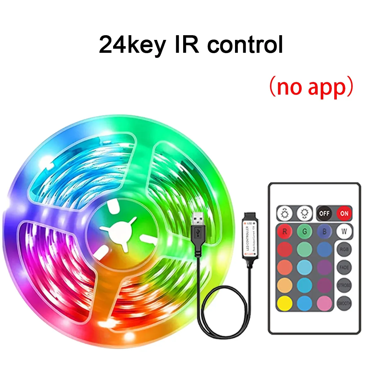 Bande lumineuse LED RVB flexible, 5 m à 30 m, pour chambre à coucher 8