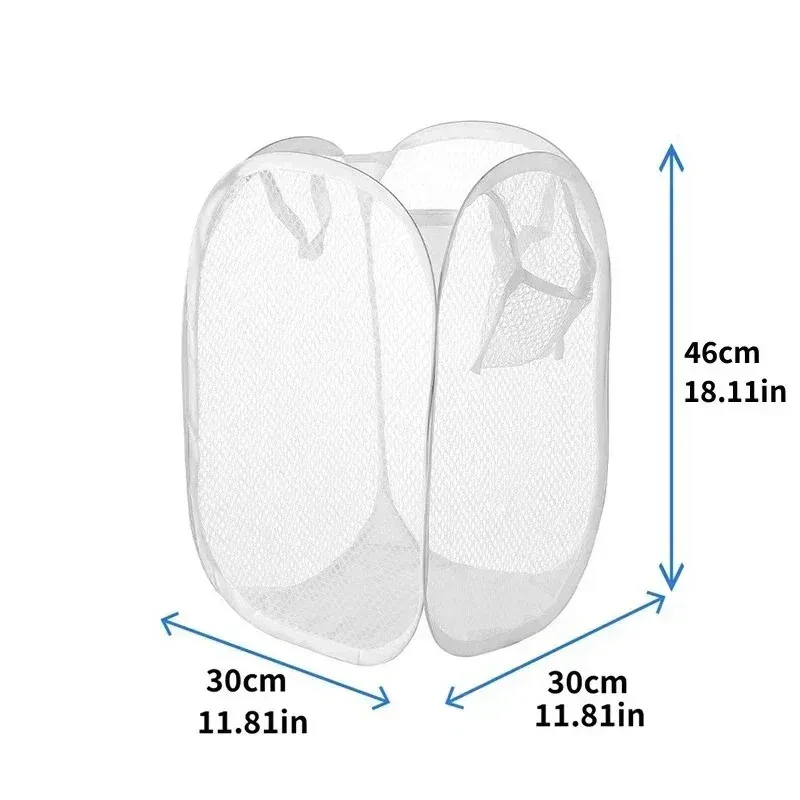 Panier à linge pliable et ventilé en forme de squelette, grande capacité, portable et facile à ranger 2