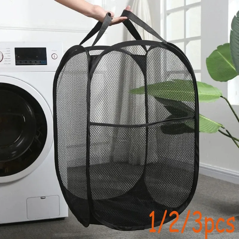 Panier à linge pliable et ventilé en forme de squelette, grande capacité, portable et facile à ranger - Image 1