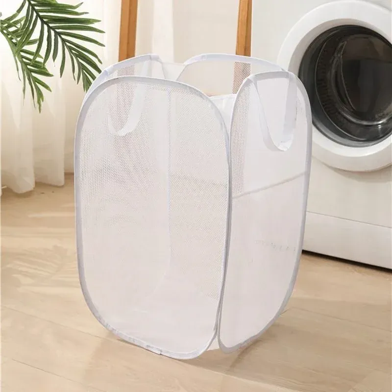 Panier à linge pliable et ventilé en forme de squelette, grande capacité, portable et facile à ranger 7