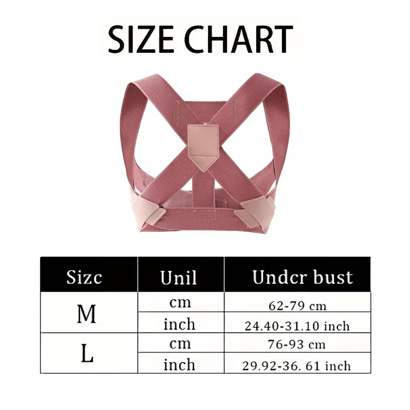 Correcteur de posture invisible pour adultes avec sangles, pour le maintien de la taille, de la poitrine et du cou 2