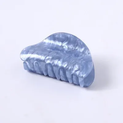 Pince crabe en acrylique à motif marbré et rayures 23