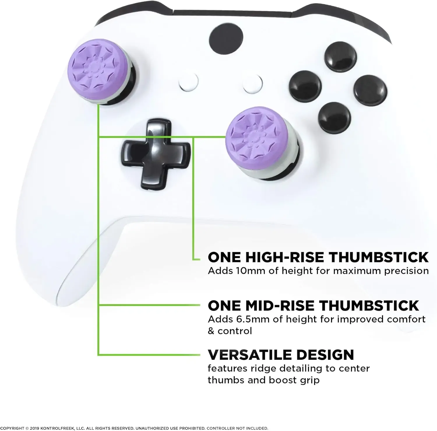 Capuchons d'extension de poignée pour manette Xbox Série, lot de 2, couvertures de stick haut et bas compatibles Xbox One et One S 2