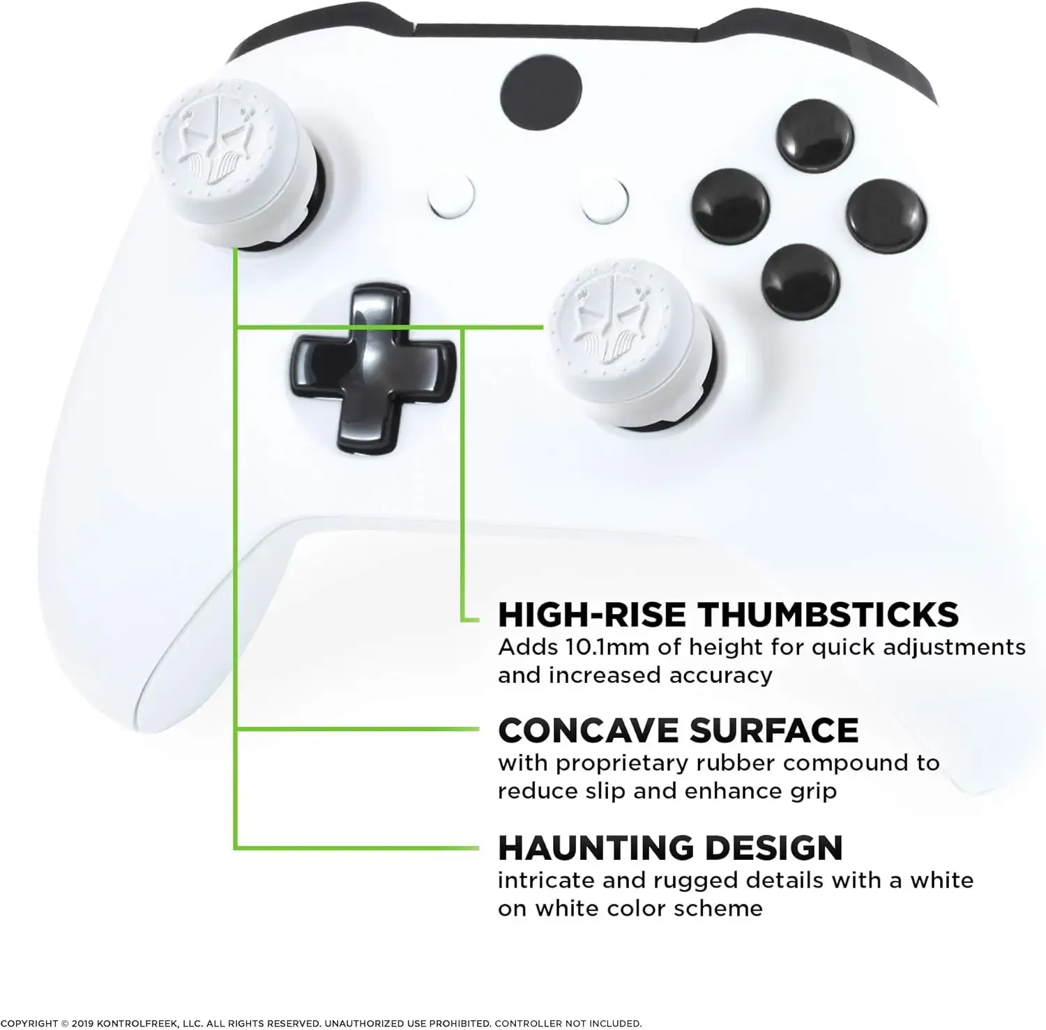 Capuchons d'extension de poignée pour manette Xbox Série, lot de 2, couvertures de stick haut et bas compatibles Xbox One et One S 25
