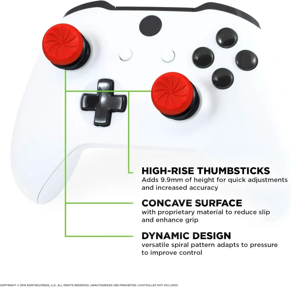 Capuchons d'extension de poignée pour manette Xbox Série, lot de 2, couvertures de stick haut et bas compatibles Xbox One et One S 24