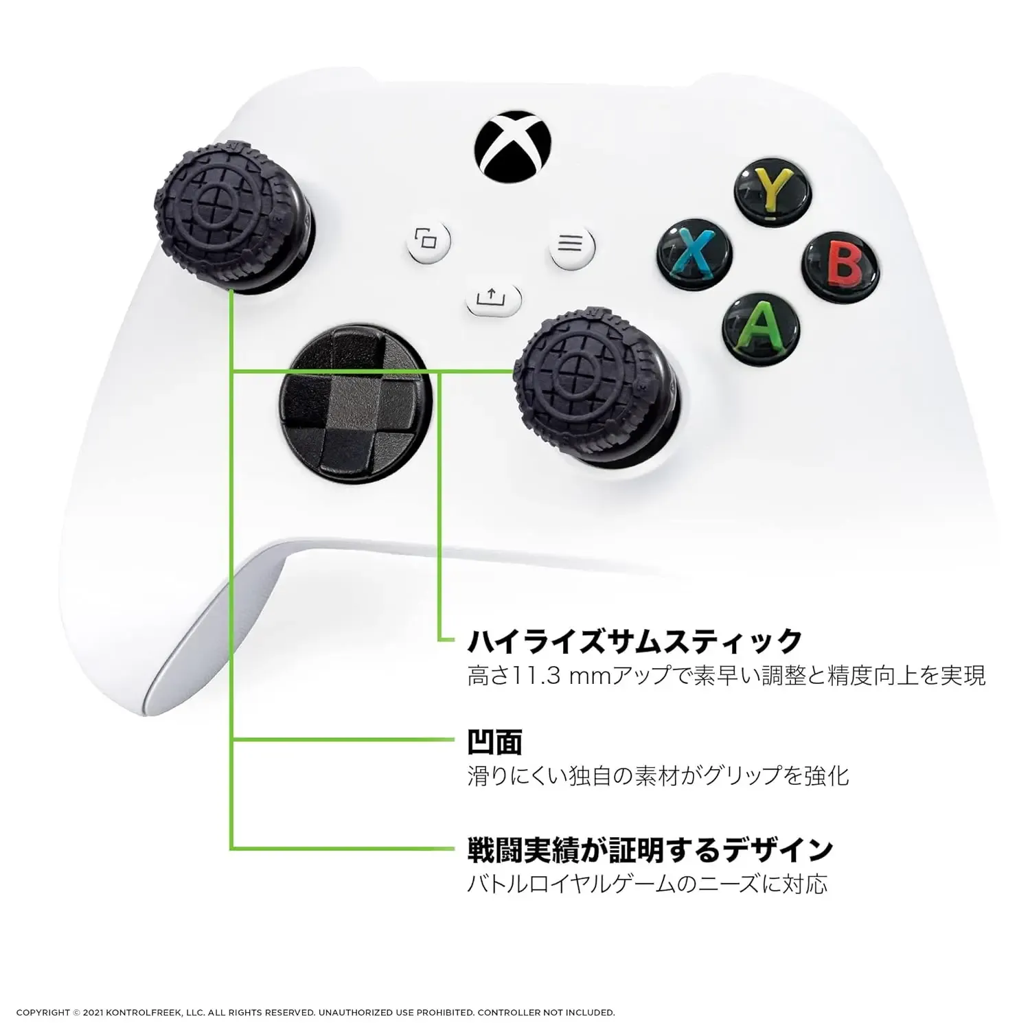 Capuchons d'extension de poignée pour manette Xbox Série, lot de 2, couvertures de stick haut et bas compatibles Xbox One et One S 21