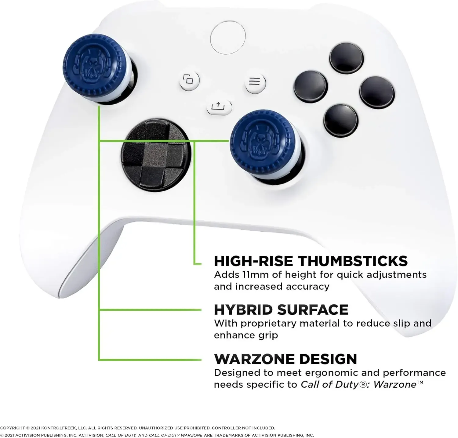 Capuchons d'extension de poignée pour manette Xbox Série, lot de 2, couvertures de stick haut et bas compatibles Xbox One et One S 18