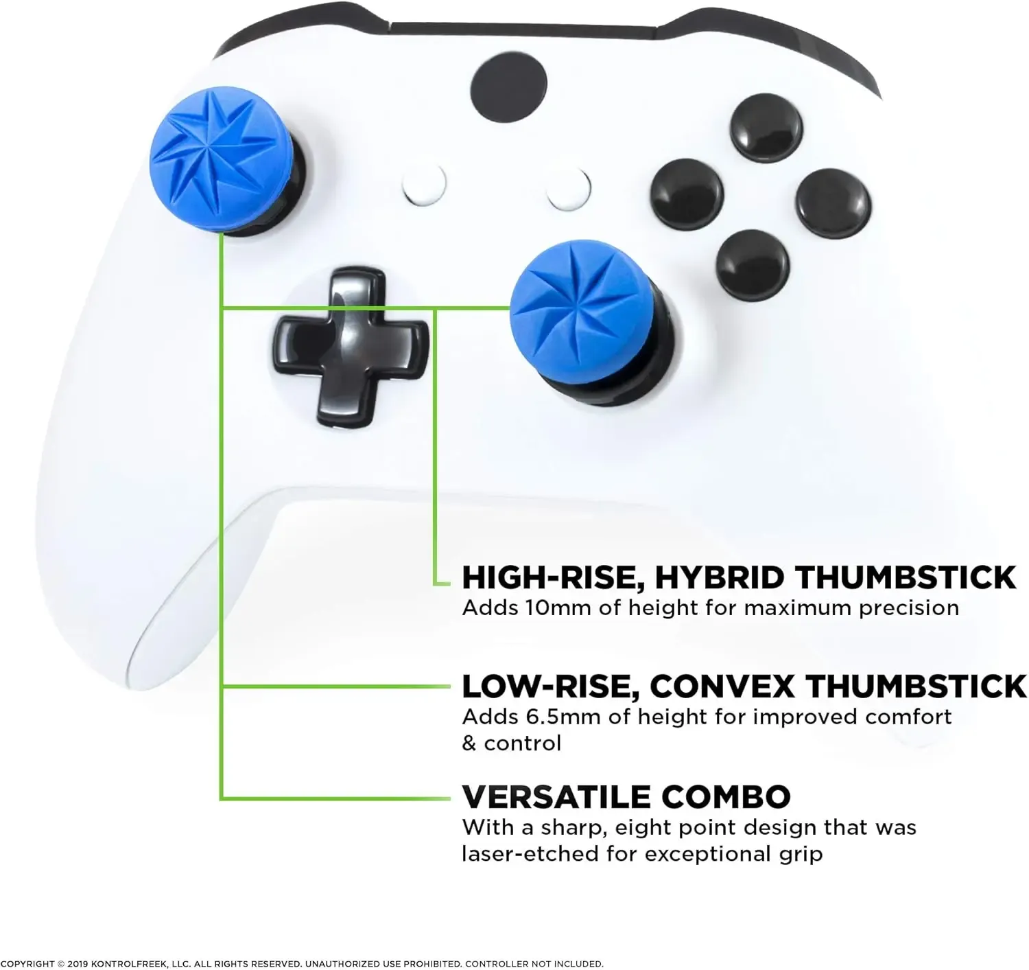 Capuchons d'extension de poignée pour manette Xbox Série, lot de 2, couvertures de stick haut et bas compatibles Xbox One et One S 13