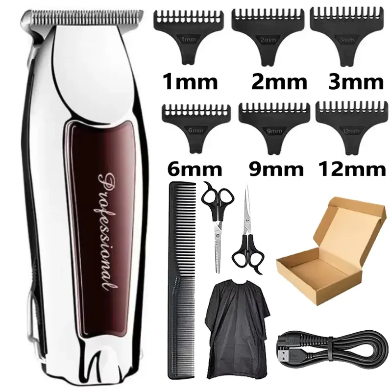 Tondeuse à cheveux sans fil rechargeable pour hommes, tondeuse électrique professionnelle pour barbe et cheveux 8