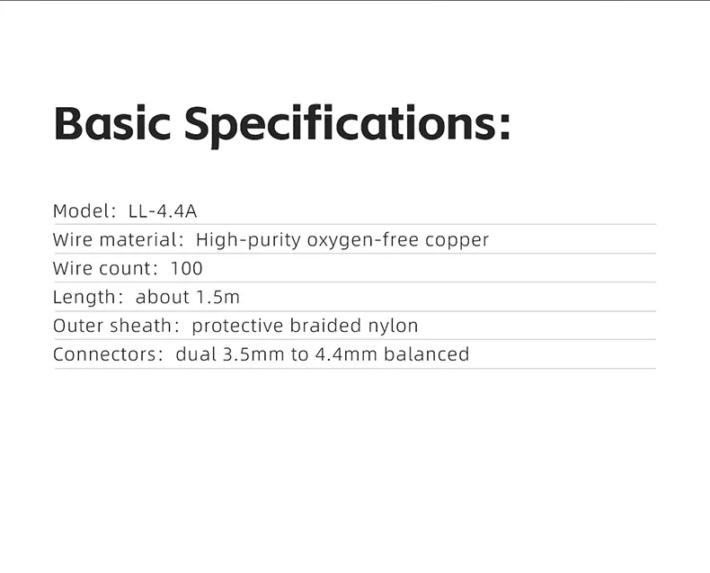 Câble audio FiiO LL-4.4A avec casque