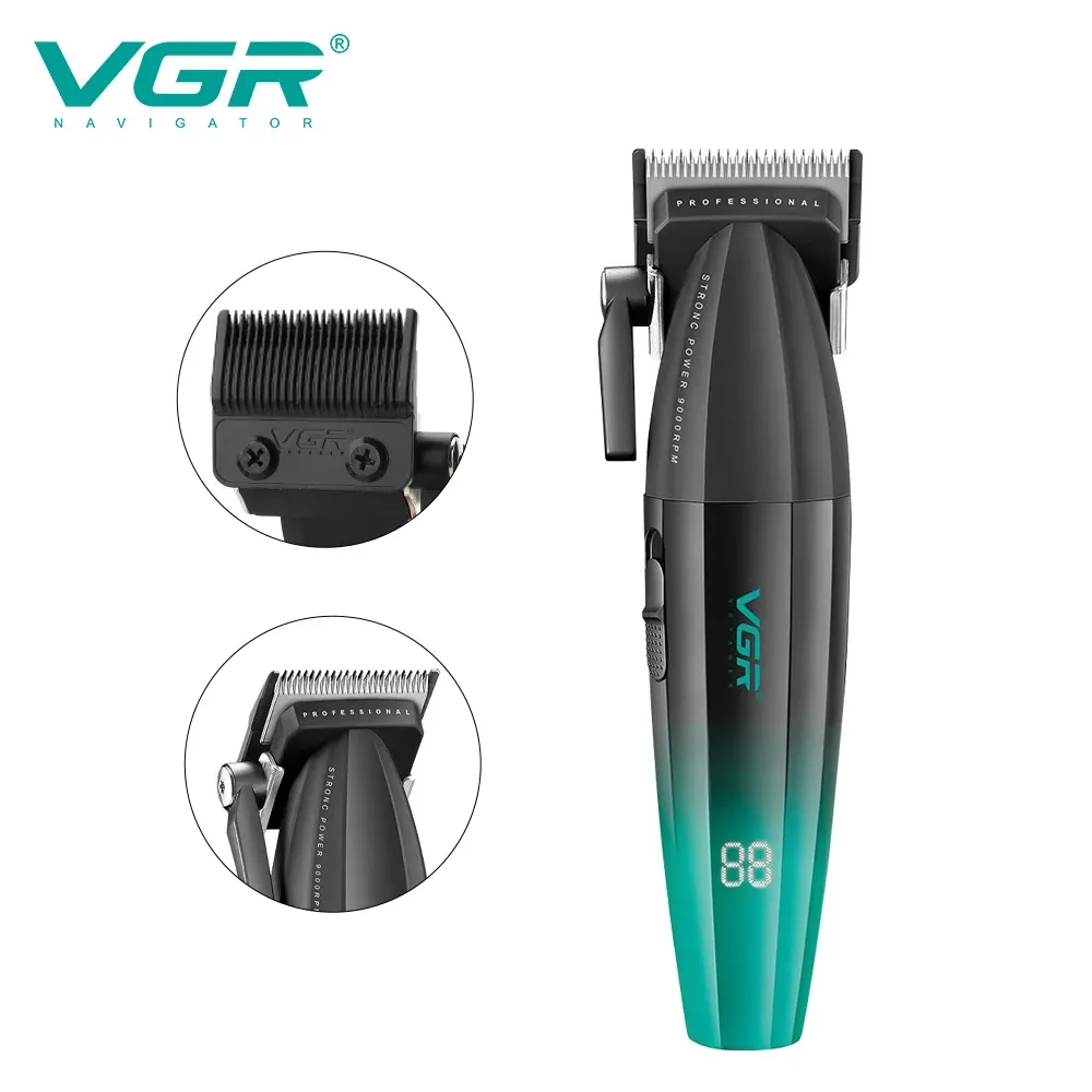 VGR Tondeuse à cheveux professionnelle sans fil, moteur 9000 tr/min, pour hommes, V-003 4