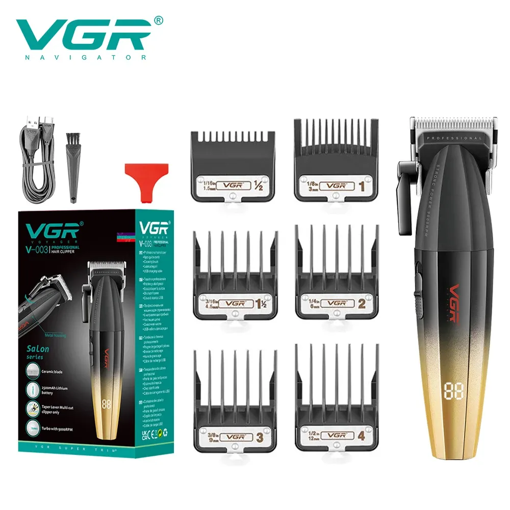 VGR Tondeuse à cheveux professionnelle sans fil, moteur 9000 tr/min, pour hommes, V-003 7