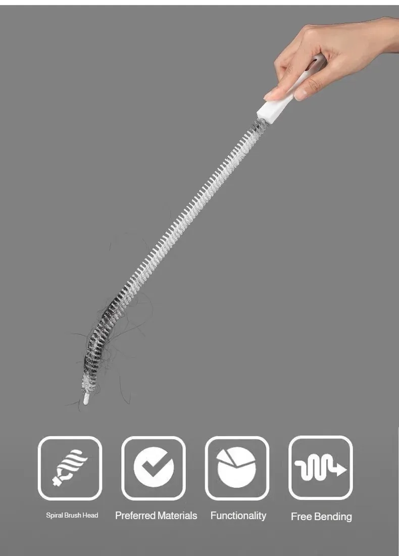 Brosse de nettoyage en situation d'utilisation
