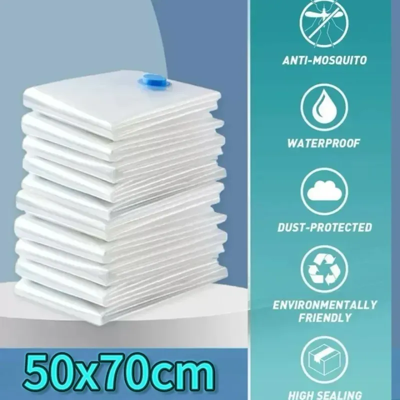 Sac sous vide pour vêtements avec pompe à main, organisateur de voyage compact pour couettes et couvertures 15