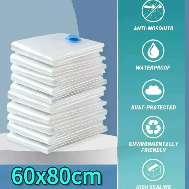 Sac sous vide pour vêtements avec pompe à main, organisateur de voyage compact pour couettes et couvertures 14