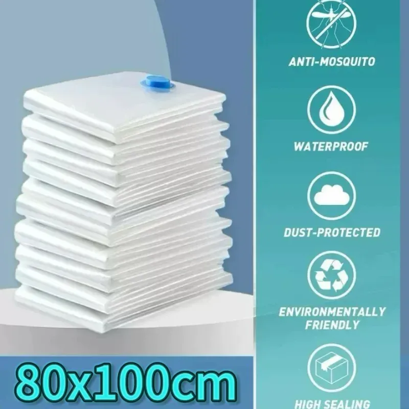 Sac sous vide pour vêtements avec pompe à main, organisateur de voyage compact pour couettes et couvertures 16