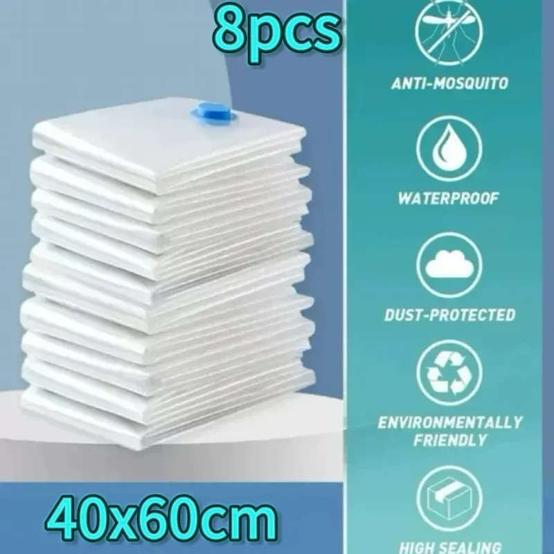 Sac sous vide pour vêtements avec pompe à main, organisateur de voyage compact pour couettes et couvertures 10
