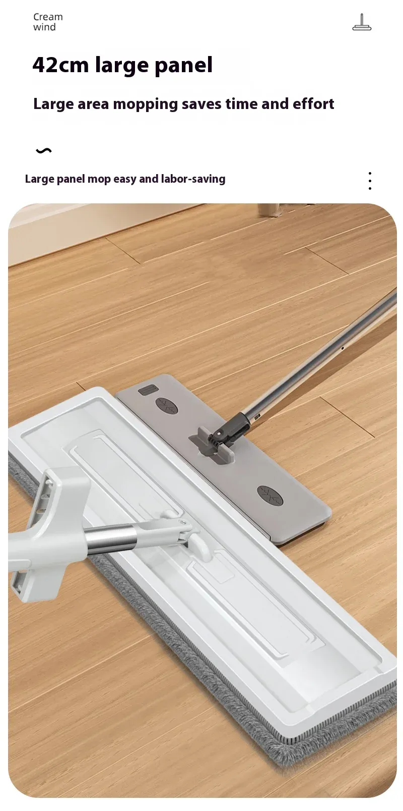 Serpillère pliée pour un rangement compact