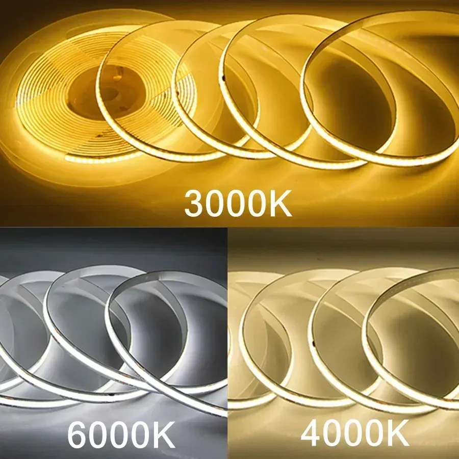 Bande LED COB installée dans un espace de vie